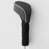 Zwarte en Rode Aders Golfheadcover (Schuin)