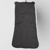 Zwarte en Rode Aders Golfheadcover (Draai 90)