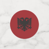 Zwarte en Rode Albanese Adelaar Confetti (Kleine voorkant)