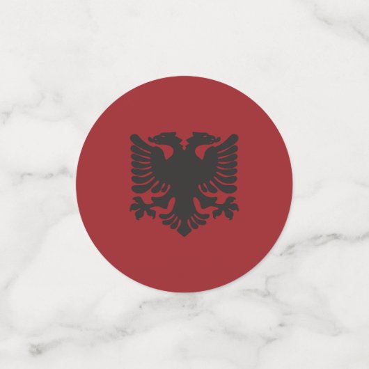 Zwarte en Rode Albanese Adelaar Confetti (Kleine voorkant)