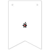 Zwarte en rode bloesem | Minimalistische bloemkuns Vlaggetjes (Eerste vlag)