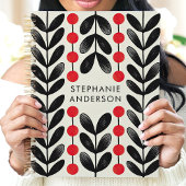 Zwarte en Rode Botanische Bladeren Bessen Custom N Planner