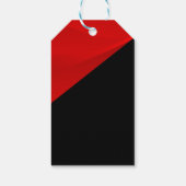 Zwarte en Rode bruiloft Cadeaulabel (Achterkant)