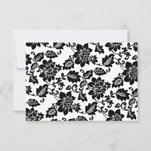 Zwarte en rode bruiloft Hartelijk dank Bedankkaart (Achterkant)