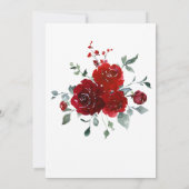 Zwarte en Rode Bruiloft Kaart (Achterkant)