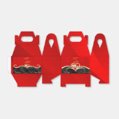 Zwarte en rode bruiloft voor Ventior Box Bedankdoosjes (Uitgevouwen)