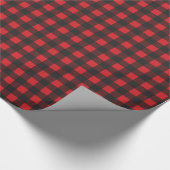 Zwarte en rode buffelplaat cadeaupapier (Hoek)