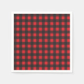 Zwarte en rode buffelplaat servet (Voorkant)