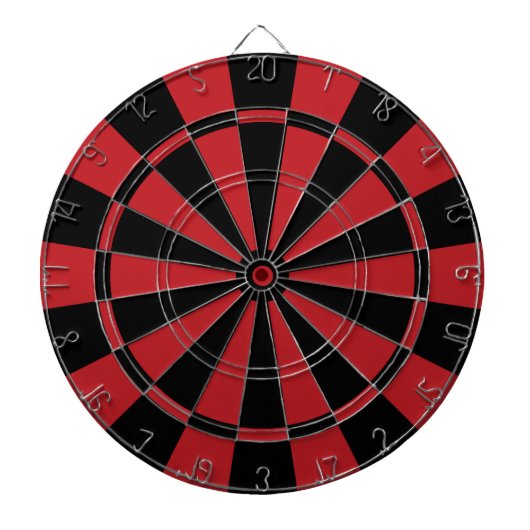 Zwarte en Rode Dart Board Dartbord (Voorkant)