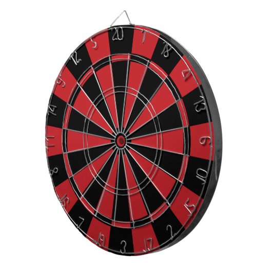Zwarte en Rode Dart Board Dartbord (Voorkant Rechts)
