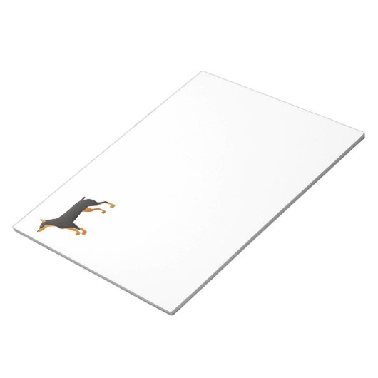 zwarte en rode dobie nieuwe film notitieblok (Schuin)