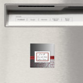 Zwarte en rode gegradueerde trouwset magneet (Insitu (Vaatwasser))