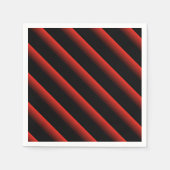 Zwarte en rode gemengde diagonale streep servetten (Voorkant)