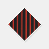 Zwarte en rode gemengde diagonale streep servetten (Hoek)