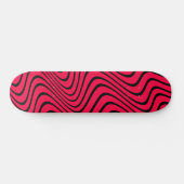 zwarte en rode golven persoonlijk skateboard (Horizontaal)