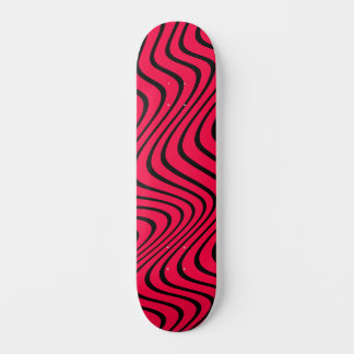 zwarte en rode golven persoonlijk skateboard
