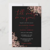 Zwarte En Rode Gotische Rozen Bloemrijke Foto Brui Kaart (Voorkant)