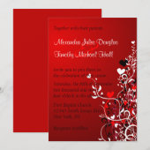 Zwarte en rode haren zwemmen, bruiloft 5 x 7 uitno kaart (Voorkant / Achterkant)