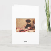 Zwarte en Rode Hart Valentijn Kaart (Achterkant)