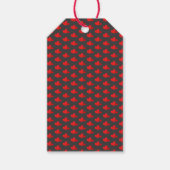 Zwarte en rode harten Gift Labels Cadeaulabel (Voorkant)
