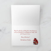 Zwarte en rode hoezen voor kerstmis kaart (Binnen)