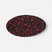 Zwarte en Rode Hondenpoot Print Papier Bord (Gekanteld)