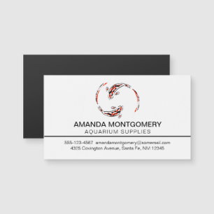 Zwarte en rode Japanse Koi visartistiek