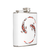 Zwarte en rode Japanse Koi visartistiek Heupfles (Rechts)