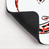 Zwarte en rode Japanse Koi visartistiek Muismat (Hoek)