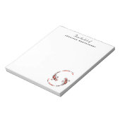 Zwarte en rode Japanse Koi visartistiek Notitieblok (Linkerzijde)