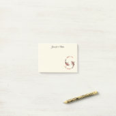 Zwarte en rode Japanse Koi visartistiek Post-it® Notes (Op bureau)