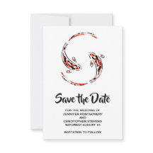 Zwarte en rode Japanse Koi vispaar