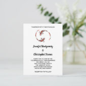 Zwarte en rode Japanse koi vispairbruiloft Uitnodiging Briefkaart (Staand voorkant)