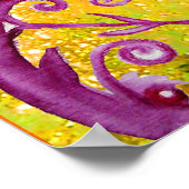 ZWARTE EN RODE JESTER MASK , Masquerade Party Poster (Hoek)