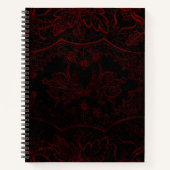 Zwarte en rode kant notitieboek (Voorkant)