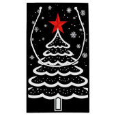 Zwarte en rode kerst klein cadeauzakje (Achterkant)