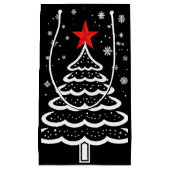 Zwarte en rode kerst klein cadeauzakje (Voorkant)