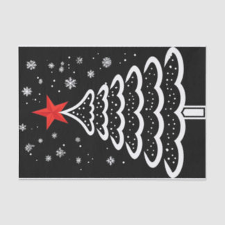 Zwarte en rode kerst tissuepapier