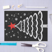 Zwarte en rode kerst tissuepapier (Craft)