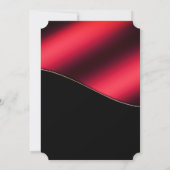 Zwarte en rode kerstdiner uitnodiging (Achterkant)