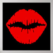 Zwarte en rode lipstick poster (Voorkant)