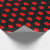 Zwarte en rode middelgrote wrattenstaart cadeaupapier (Hoek)