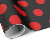 Zwarte en rode middelgrote wrattenstaart cadeaupapier (Rol Hoek)