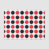 Zwarte en rode poka Dots Tissuepapier (Voorkant)