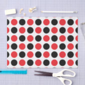 Zwarte en rode poka Dots Tissuepapier (Craft)