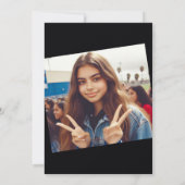 Zwarte en rode Quinceañera Kaart (Achterkant)