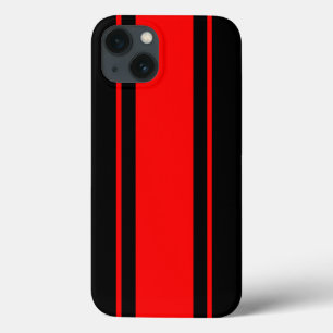 Zwarte en rode raceband Case-Mate iPhone case