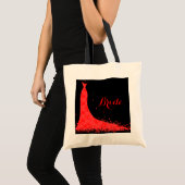 Zwarte en Rode  reukslag Tote Bag (Voorkant (product))