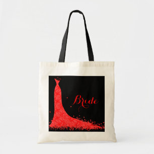 Zwarte en Rode reukslag Tote Bag