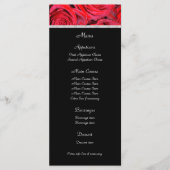 Zwarte en rode rozen bruiloft menu (Voorkant)